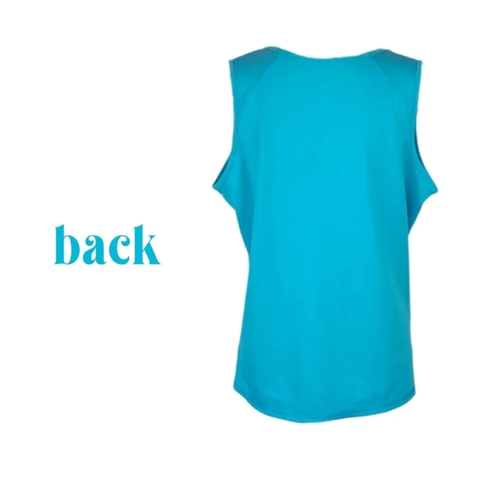 Champion Workout Tank Top Duo Dry Tee in Aqua Blue, XL